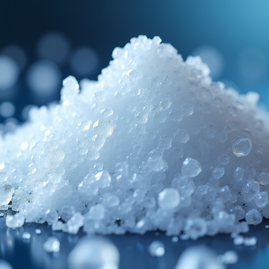 塩の結晶の顕微鏡写真と細菌除去の洗浄作用を視覚化した科学的イメージ
