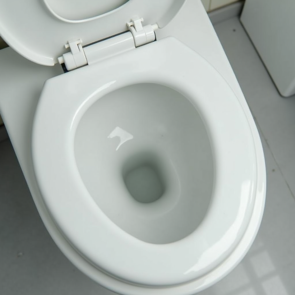 アフター：JPwuor塩系クリーナー処理で新品同様に復旧した便器