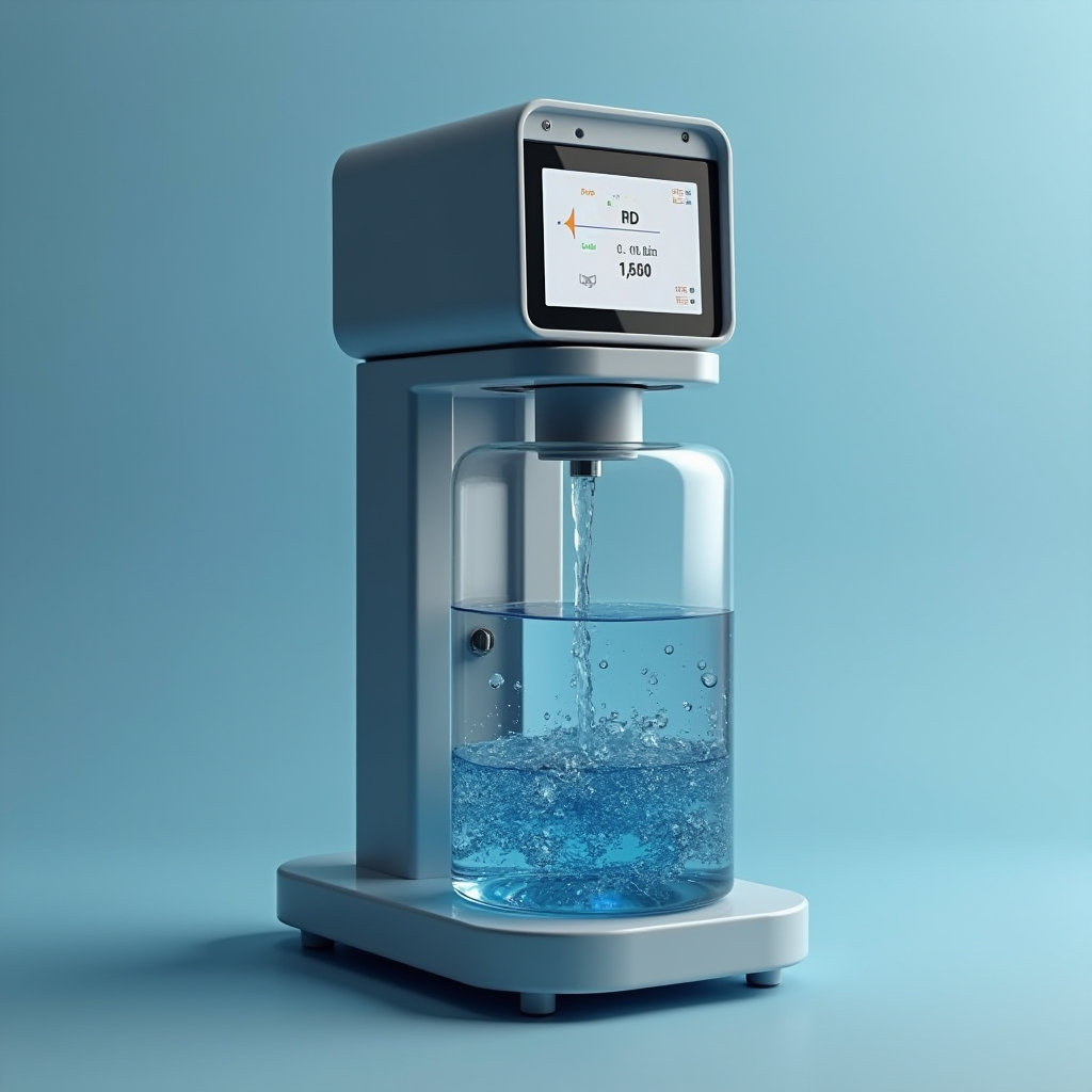 水質分析装置。排水後の水質への影響を測定するための精密機器